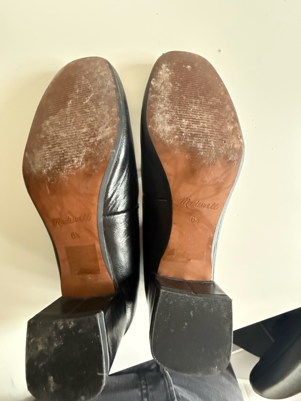 Madewell Black Leather Nettie Mary Jane Heels, 6.5 - Picture 8 of 8